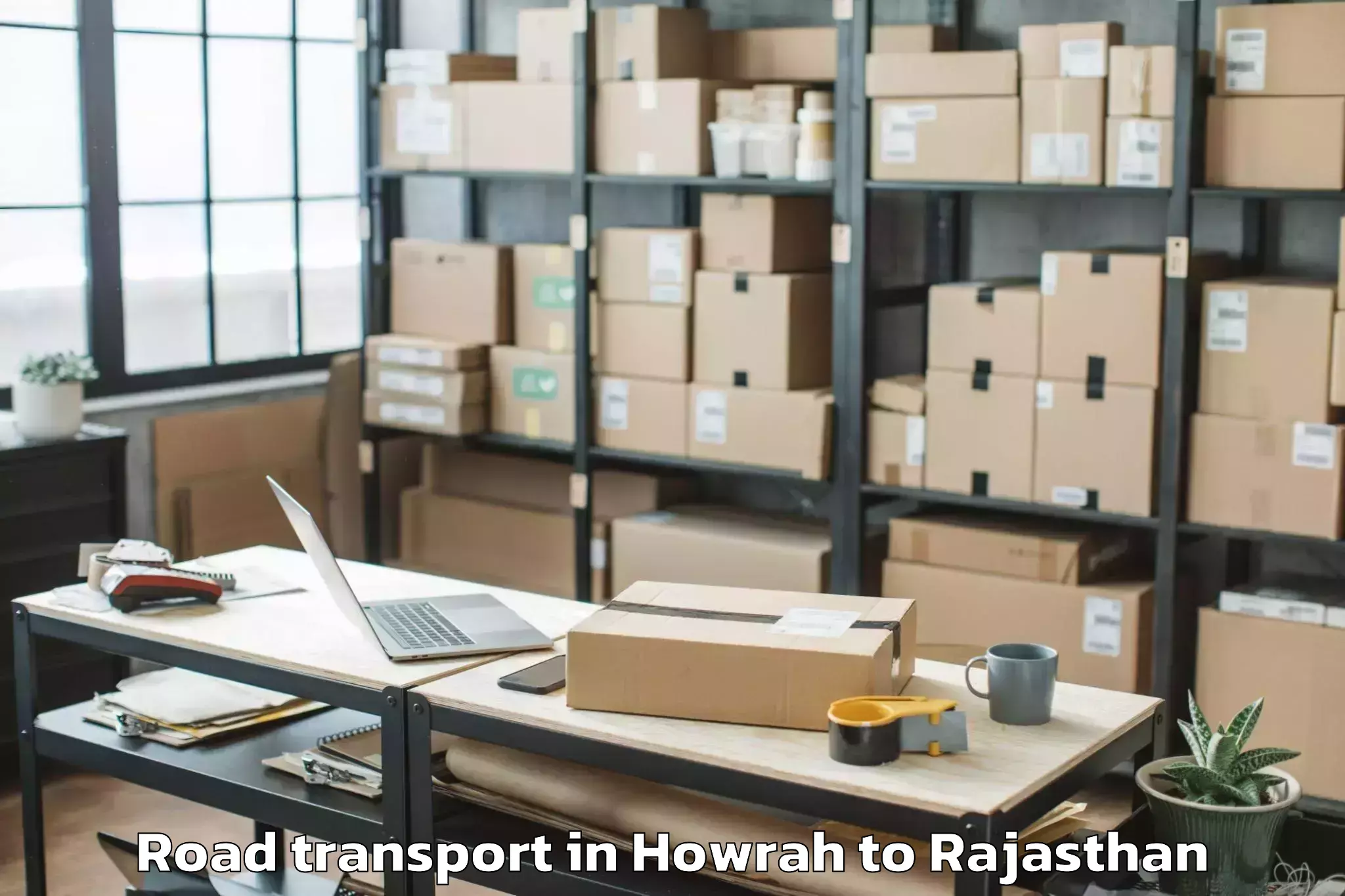 Reliable Howrah to Ladnun Road Transport